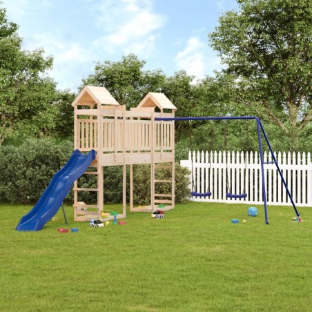 Aire de jeux d'extérieur bois de pin massif 