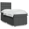 Sommier à lattes de lit avec matelas Gris foncé 80x200 cm Tissu 