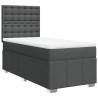 Sommier à lattes de lit avec matelas Gris foncé 80x200 cm Tissu 