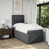 Sommier à lattes de lit avec matelas Gris foncé 80x200 cm Tissu 