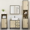 Ensemble de meubles de salle de bain 4 pcs chêne sonoma 
