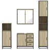 Ensemble de meubles de salle de bain 4 pcs chêne sonoma 