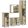 Ensemble de meubles de salle de bain 4 pcs chêne sonoma 