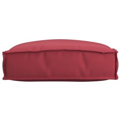 Coussin de palette bourgogne 50x50x12 cm en tissu Oxford 
