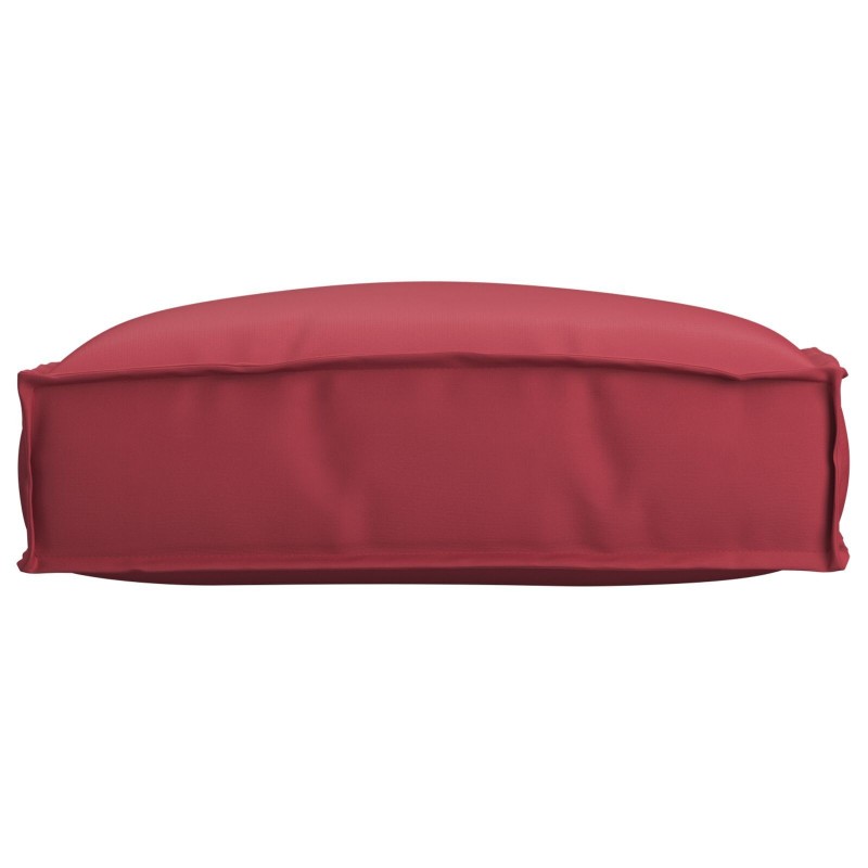 Coussin de palette bourgogne 50x50x12 cm en tissu Oxford 