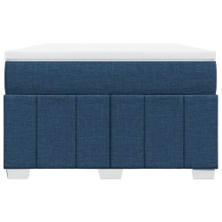 Sommier à lattes de lit avec matelas bleu 120x190 cm tissu 