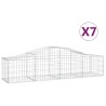 Paniers à gabions arqués 7 pcs 200x50x40/60 cm fer galvanisé 