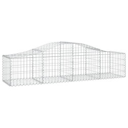 Paniers à gabions arqués 7 pcs 200x50x40/60 cm fer galvanisé 