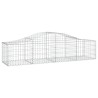 Paniers à gabions arqués 7 pcs 200x50x40/60 cm fer galvanisé 