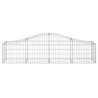 Paniers à gabions arqués 7 pcs 200x50x40/60 cm fer galvanisé 