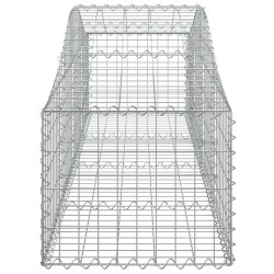 Paniers à gabions arqués 7 pcs 200x50x40/60 cm fer galvanisé 
