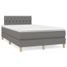 Sommier à lattes de lit avec matelas Gris foncé 120x200cm Tissu 