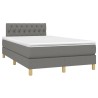 Sommier à lattes de lit avec matelas Gris foncé 120x200cm Tissu 