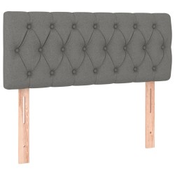 Sommier à lattes de lit avec matelas Gris foncé 120x200cm Tissu 