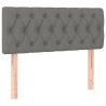 Sommier à lattes de lit avec matelas Gris foncé 120x200cm Tissu 