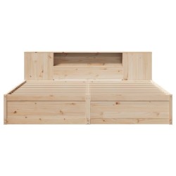 Cadre de lit sans matelas 200x200 cm bois massif de pin 