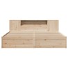Cadre de lit sans matelas 200x200 cm bois massif de pin 