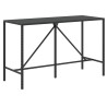 Ensemble de bar de jardin 7 pcs avec coussins noir poly rotin 