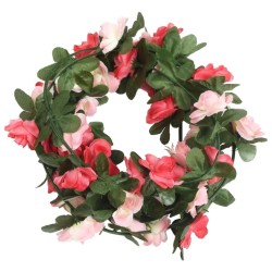 Guirlandes de fleurs de Noël 6 pcs rose 250 cm 