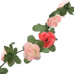 Guirlandes de fleurs de Noël 6 pcs rose 250 cm 