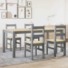 Ensemble à manger Panama 5 pcs gris bois de pin massif 