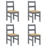Ensemble à manger Panama 5 pcs gris bois de pin massif 
