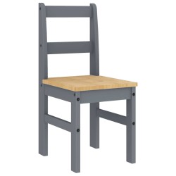 Ensemble à manger Panama 5 pcs gris bois de pin massif 