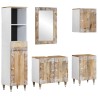 Ensemble de meubles de salle de bain 5 pcs bois manguier massif 