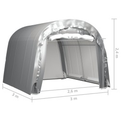 Tente de rangement 300x300 cm Acier Gris 