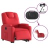 Fauteuil inclinable électrique rouge similicuir 