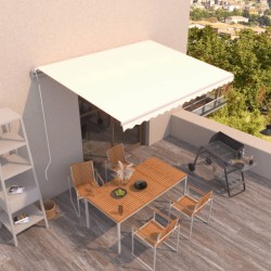 Auvent rétractable automatique 400x350 cm Crème 