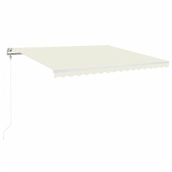 Auvent rétractable automatique 400x350 cm Crème 