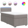 Sommier à lattes de lit avec matelas Taupe 90x190 cm Tissu 