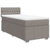 Sommier à lattes de lit avec matelas Taupe 90x190 cm Tissu 
