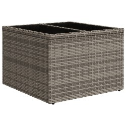 Salon de jardin 6 pcs avec coussins gris résine tressée 