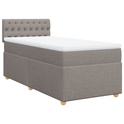 Sommier à lattes de lit avec matelas Taupe 80x200 cm Tissu 