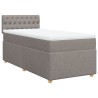 Sommier à lattes de lit avec matelas Taupe 80x200 cm Tissu 