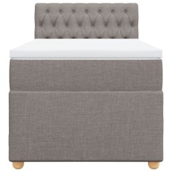 Sommier à lattes de lit avec matelas Taupe 80x200 cm Tissu 
