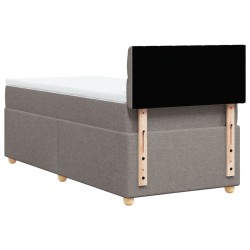Sommier à lattes de lit avec matelas Taupe 80x200 cm Tissu 