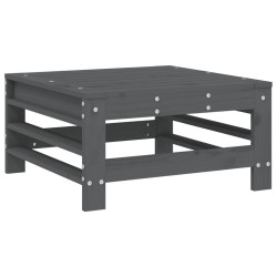 Salon de jardin 6 pcs Gris Bois de pin massif 