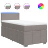 Sommier à lattes de lit avec matelas Taupe 90x190 cm Tissu 