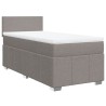 Sommier à lattes de lit avec matelas Taupe 90x190 cm Tissu 
