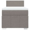 Sommier à lattes de lit avec matelas Taupe 90x190 cm Tissu 