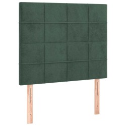 Sommier à lattes de lit et matelas Vert foncé 80x200 cm Velours 