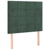 Sommier à lattes de lit et matelas Vert foncé 80x200 cm Velours 