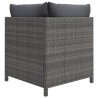 Salon de jardin 6 pcs avec coussins Résine tressée Gris 