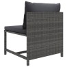 Salon de jardin 6 pcs avec coussins Résine tressée Gris 