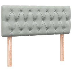 Sommier à lattes de lit et matelas gris clair 120x210cm velours 