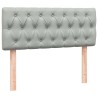 Sommier à lattes de lit et matelas gris clair 120x210cm velours 