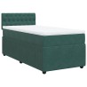 Sommier à lattes de lit avec matelas Vert foncé 90x200 cm 